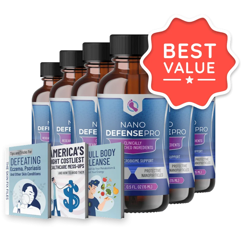 NanoDefense Pro Natural Nail Skin Health Formula — 6 Bottle / 180 Day Pack